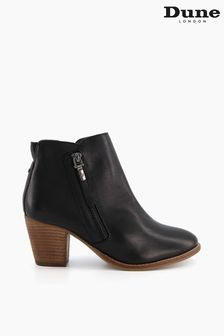 Dune London Black Paice Zip Up Ankle Boots