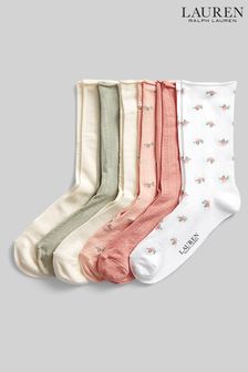 Lauren Ralph Lauren Floral Logo Socks 6 Pack