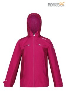 Regatta Junior Highton II Pink Waterproof Jacket
