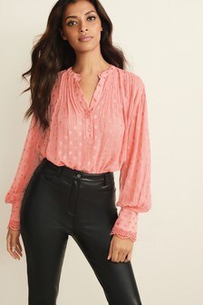 Lace Cuff Long Sleeve Top