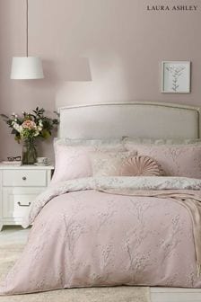 Blush Pink Pussy Willow 100% Cotton Duvet Cover and Pillowcase Set