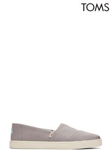 TOMS Vegan Alpargata Grey Cupsole Shoes (M59289) | £46