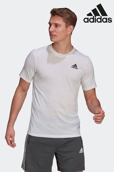 adidas White AEROREADY Designed 2 Move Sport T-Shirt