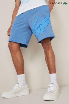 Lacoste Blue Large Croc Logo Sweat Shorts