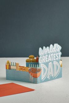 Blue World's Greatest Dad Card
