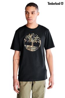 Timberland Black Tree Logo Seasonal Camo T-Shirt