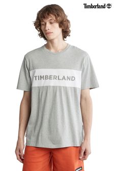 Timberland Grey Block Brand Embroidery T-Shirt