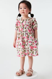 Girls Pink Floral Party Dress 18 24 Months 3 4 5 6 Years CD02