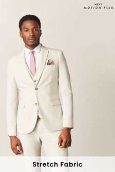 Ecru White Skinny Motion Flex Stretch Suit: Jacket (M62936) | £79