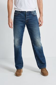 Authentic Blue Relaxed Fit Cotton Jeans (M63378) | £25