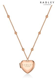 Radley Fall in Love 18ct Rose Gold Tone Heart Shaped Locket Necklace