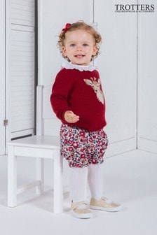 Trotters London Red Betsy Bow Bloomers