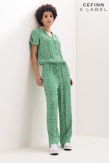 Cefinn x Label Green Daisy Print Jumpsuit