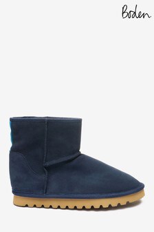 Boden Blue Borg Lined Boots