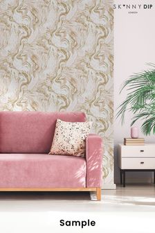 Skinnydip Pink Marble Wallpaper Sample Wallpaper