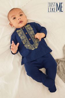 Baby Embroidered Sleepsuit (0-2yrs)