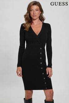 Guess Alexandra Button V-Neck Sweater Dress (M68972) | £110