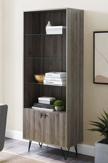 Banbury Designs Wood with Glass Shelf Storage Cabinet (M70202) | £240