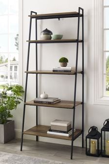 Banbury Designs Metal and Wood Ladder Shelf