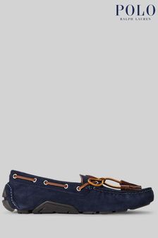 Polo Ralph Lauren Navy Blue Anders Suede Loafers