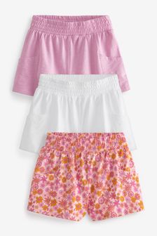Pink/White Fun Swirl Print 3 Pack Shorts (3-16yrs) (M70358) | £15 - £21