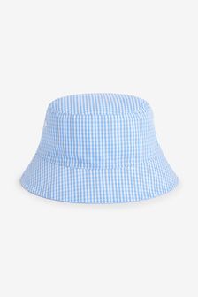 Blue Gingham Bucket Hat (3-16yrs) (M71120) | £6 - £9