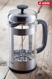 Judge Silver 8 Cup Glass Cafetiere 1L