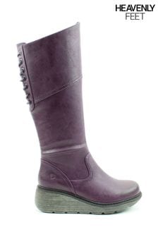 Heavenly Feet Ladies Purple Ohio Tall Boots