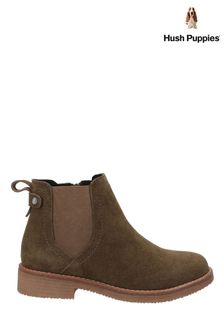 Hush Puppies Green Maddy Ladies Ankle Boots