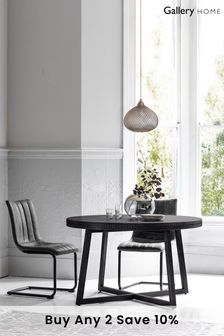 Gallery Home Black Norfolk Round 4 Seater Dining Table