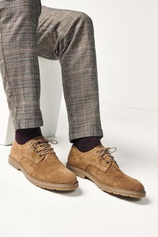 Cleated Sole Derby Shoes