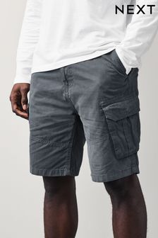 Blue Straight Fit Cotton Cargo Shorts (M74180) | £24