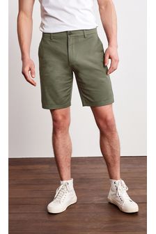 Khaki Green Straight Fit Stretch Chino Shorts (M74259) | £18