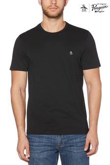 Original Penguin Black Pinpoint Embroidery T-Shirt