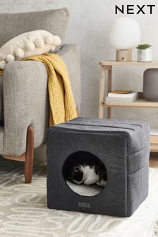Charcoal Grey Collapsable Cat Bed