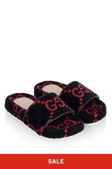 GUCCI Kids Terry Cloth Sliders