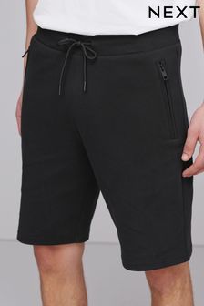 Black Straight Zip Pocket Jersey Shorts (M77964) | £20