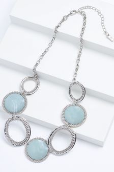 Turquoise Stone Short Necklace