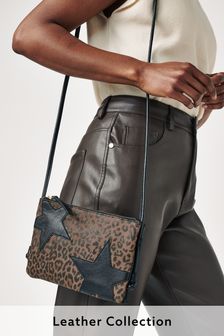 Leather Cross-Body Handbag