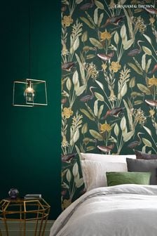 Graham & Brown Green/Yellow Glasshouse Wallpaper Wallpaper