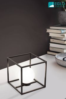 Eglo Black Solar Steel and Opal LED Table Lamp