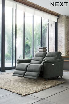 Napoli Leather Mid Grey Westley Sofa Power Recliner (M78595) | £1,750 - £2,050