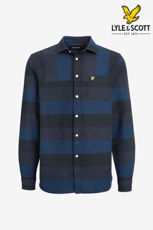 Lyle & Scott Navy Blue Artisan Stripe Shirt