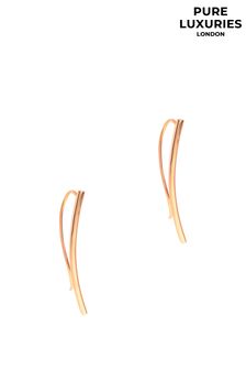 Pure Luxuries London Rose Gold Pelmo Drop Earrings