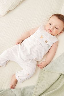 Baby Embroidered Animal Romper (0-12mths)