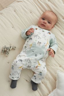 Baby 2 Piece Dungarees And Bodysuit Set (0-12mths)