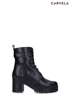 Carvela Comfort Black Secure Lace-Up Ankle Boots