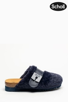 Scholl Blue Iconic Women's Alaska Faux-Fur Slippers