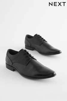 Black Wide Fit Derby Shoes (M80390) | £35