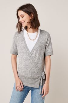 Lightweight Soft Cosy Wrap Top